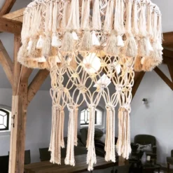 XXL Macramehanglamp Diameter 90 cm