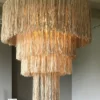 XXL Macramehanglamp XXL Kroonluchter touw naturel 90 cm