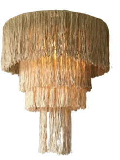 XXL Macramehanglamp XXL Kroonluchter touw naturel 90 cm
