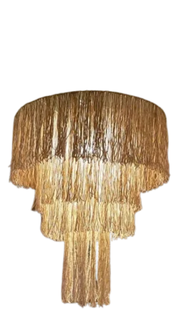 XXL Macramehanglamp XXL Kroonluchter touw naturel 90 cm
