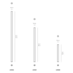 Zafferano oplaadbare lichtstaaf Pencil L roest