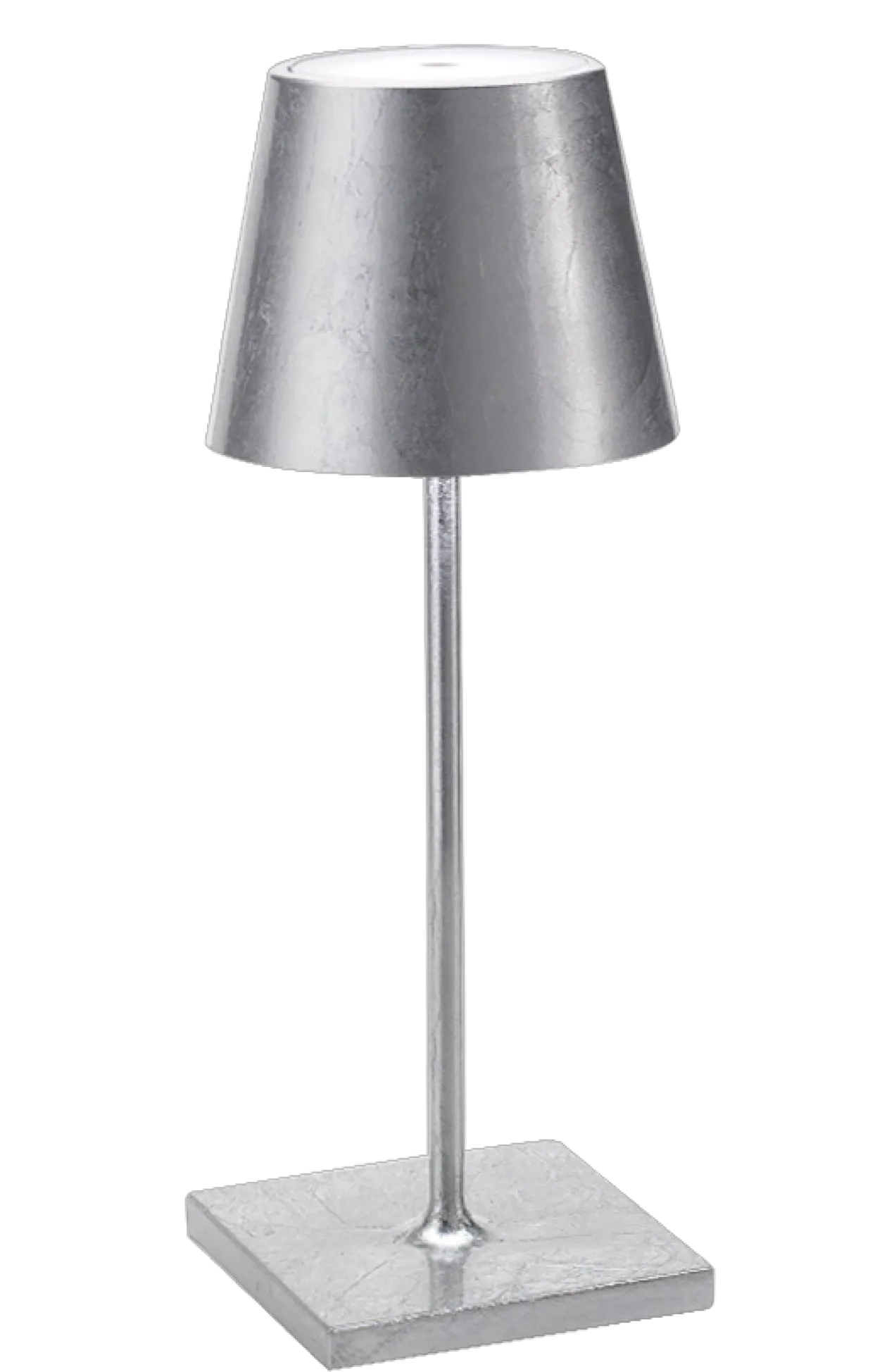 Zafferano oplaadbare tafellamp M bladzilver
