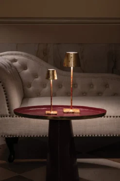 Zafferano oplaadbare tafellamp L Bladgoud/rood