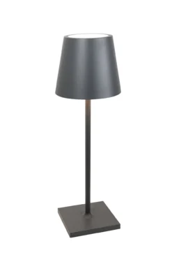 Zafferano oplaadbare tafellamp Desk L antraciet