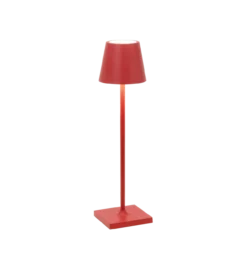 Zafferano oplaadbare tafellamp S Rood