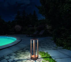 Zafferano zonne-energie Home vloerlamp M roest