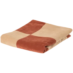 Zena plaid 130x170 cm velvet roestbruin/beige