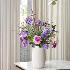 Zijden boeket Elin Violet