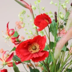 Zijden boeket Elva Ruby