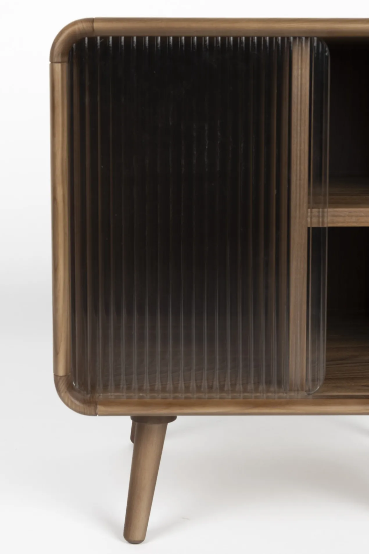 Zij tafel / bed standaard rise notenhout