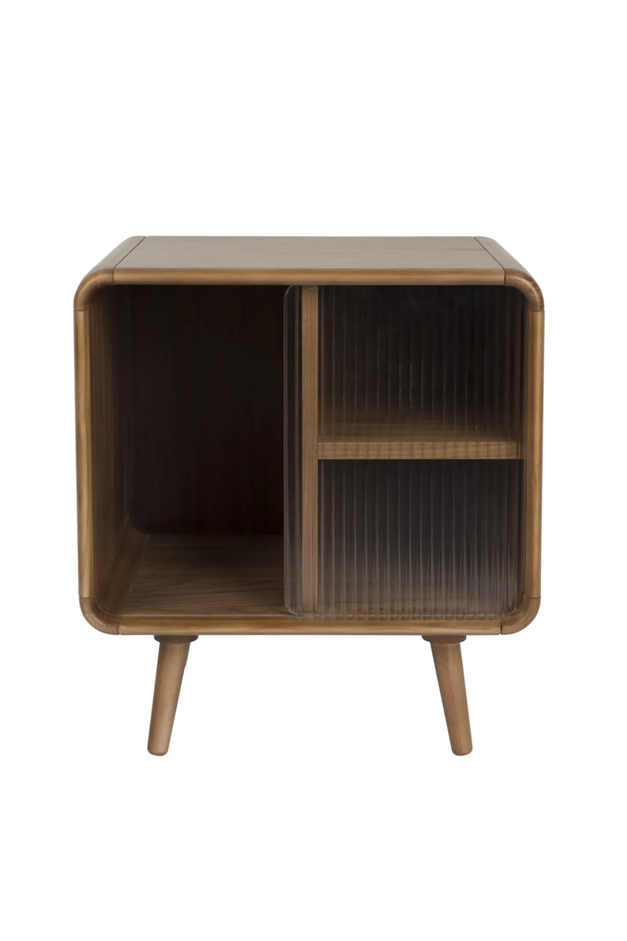 Zij tafel / bed standaard rise notenhout