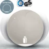Zitbal met anti-rol ontwerp 55 cm lichtgrijs