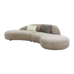 Zitbank Milo met organische vorm - met 2 kussens Beige