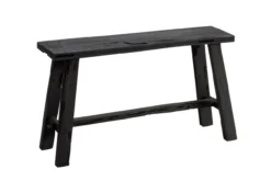 zitbank oud teak 80 cm zwart