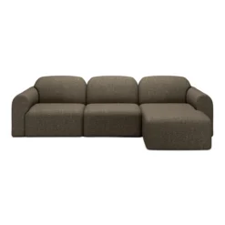 3-zitsbank Bulky met hocker cedar