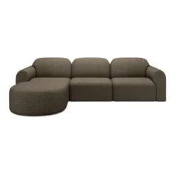 3-zitsbank Bulky met hocker rond cedar