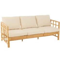 3-zitsbank Elise incl. kussens naturel/wit
