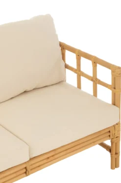 3-zitsbank Elise incl. kussens naturel/wit