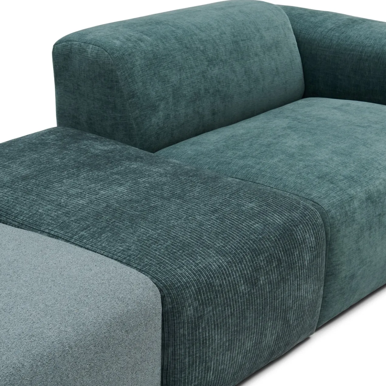 4-zitsbank Oscar met hocker ocean blue