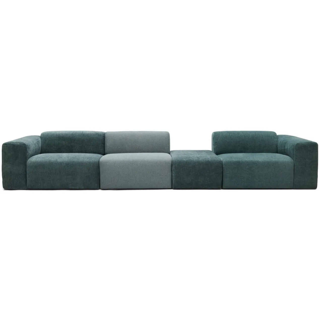 4-zitsbank Oscar met hocker ocean blue