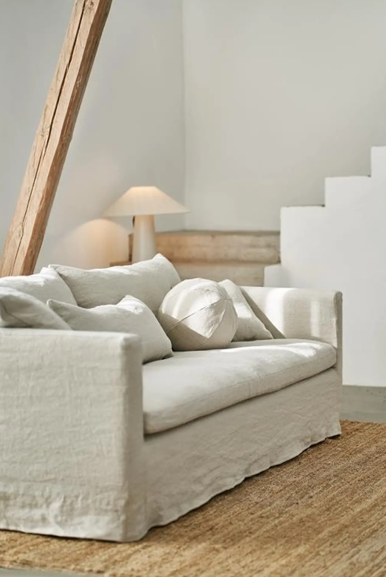 4-zitsbank Sintra linen naturel