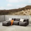 3-zitsbank Soft outdoor lounge noir