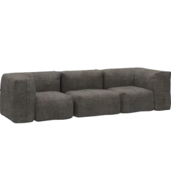 3-zitsbank Soft outdoor noir