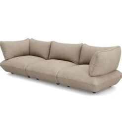 3-zitsbank Sumo boucle grecycled brown melange