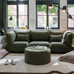3-zitsbank Sumo boucle grecycled leaf green
