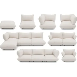 2-zitsbank Sumo boucle recycled creme