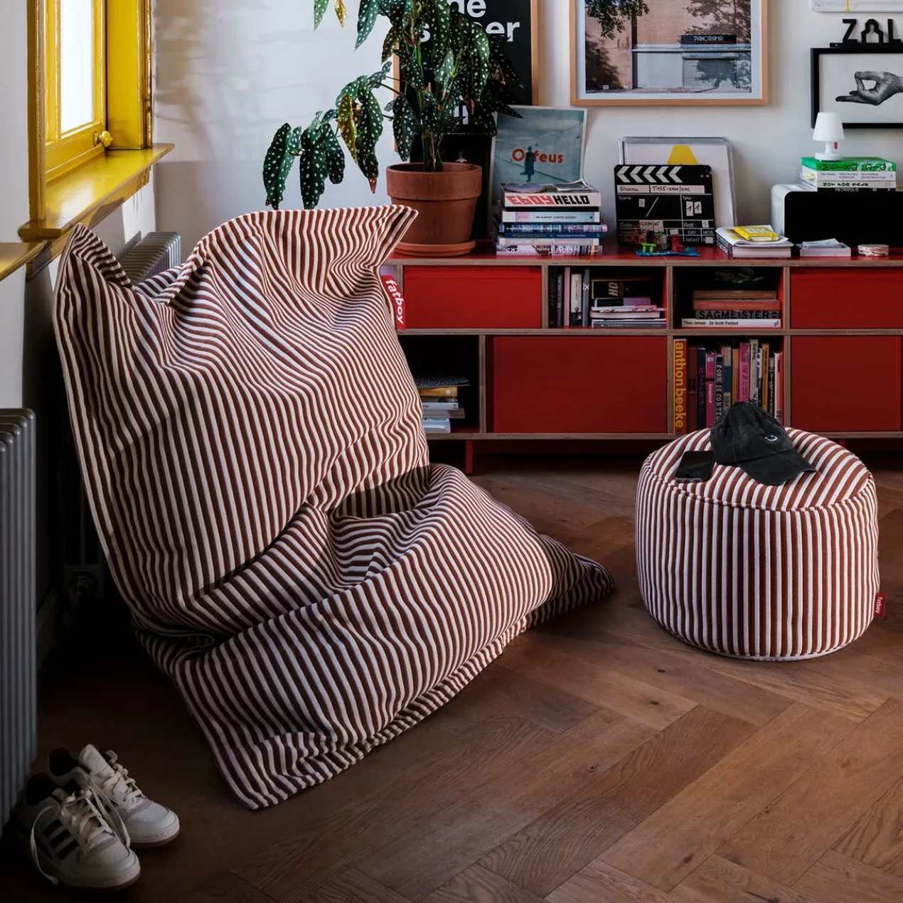 Zitzak original slim terry cognac creme