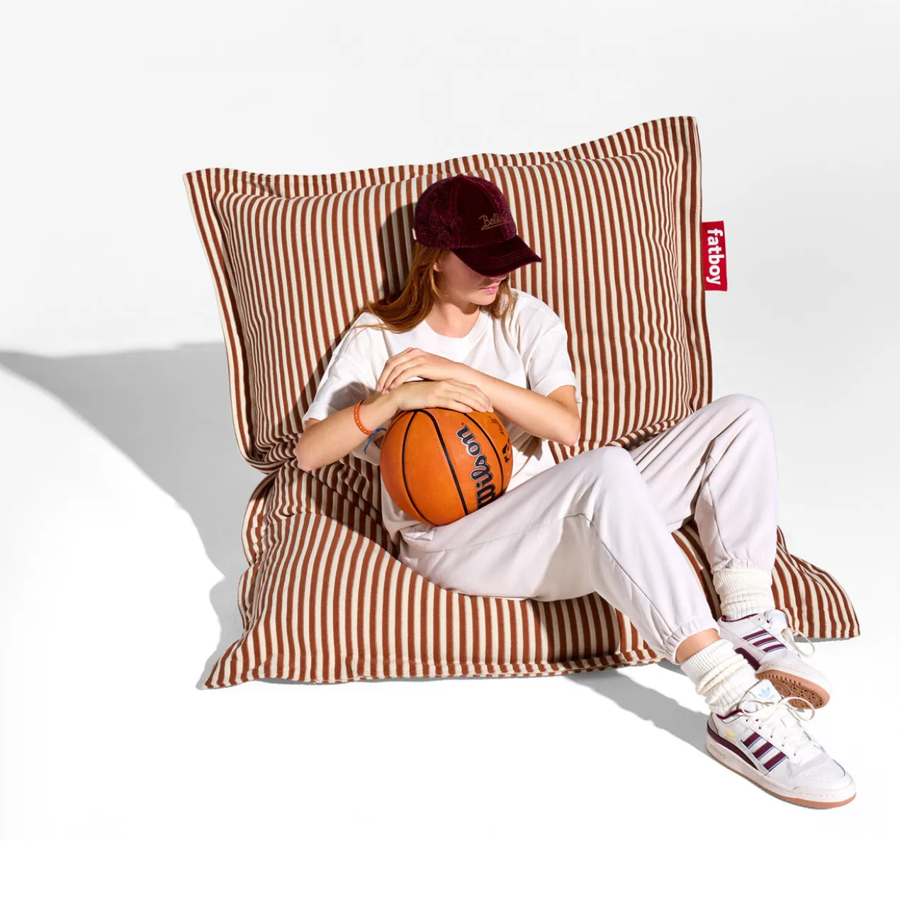Zitzak original slim terry cognac creme