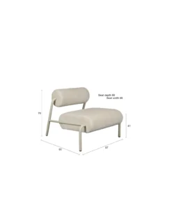 Zuiver fauteuil Lekima Zuiver Lekima Fauteuil Off-White