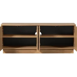 Zuma tv meubel 133 cm eiken fineer transparant [fsc]