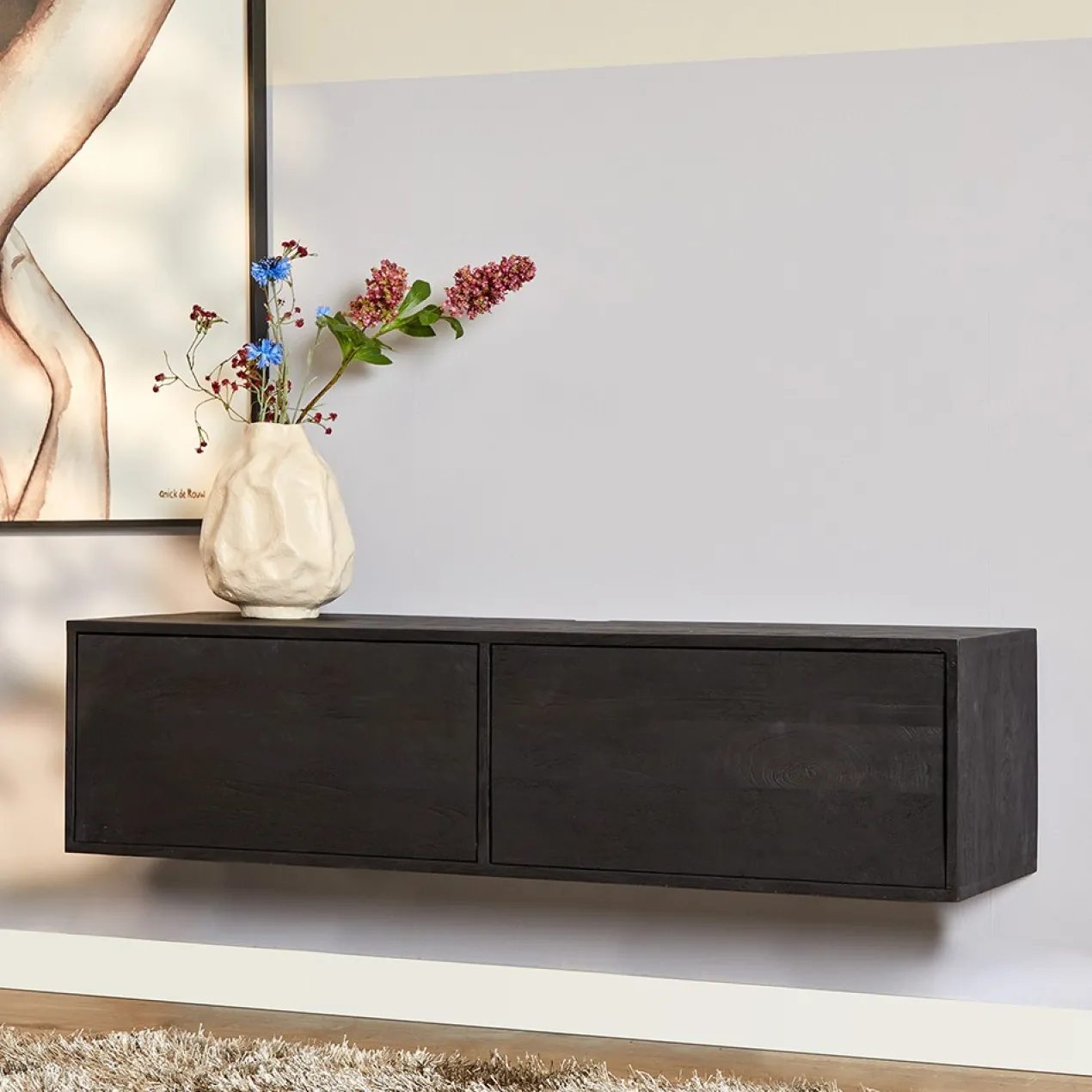 Zwevend Tv-meubel All Black 240