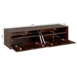 Zwevend Tv-meubel All Brown 120