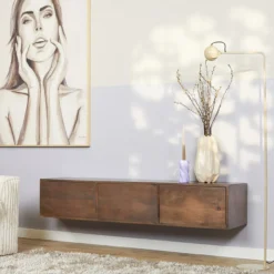 Zwevend Tv-meubel All Brown 160