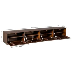 Zwevend Tv-meubel All Brown 200