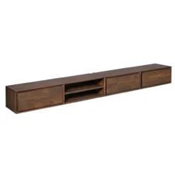 Zwevend Tv-meubel Ambi bruin 280 cm