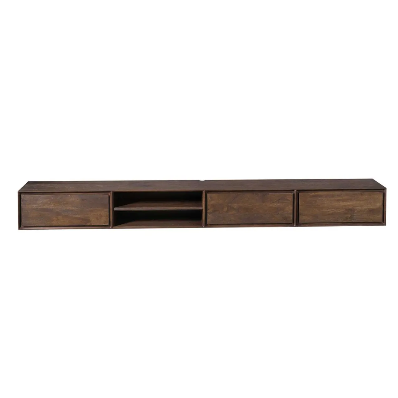 Zwevend Tv-meubel Ambi bruin 280 cm