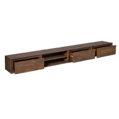 Zwevend Tv-meubel Ambi bruin 240 cm