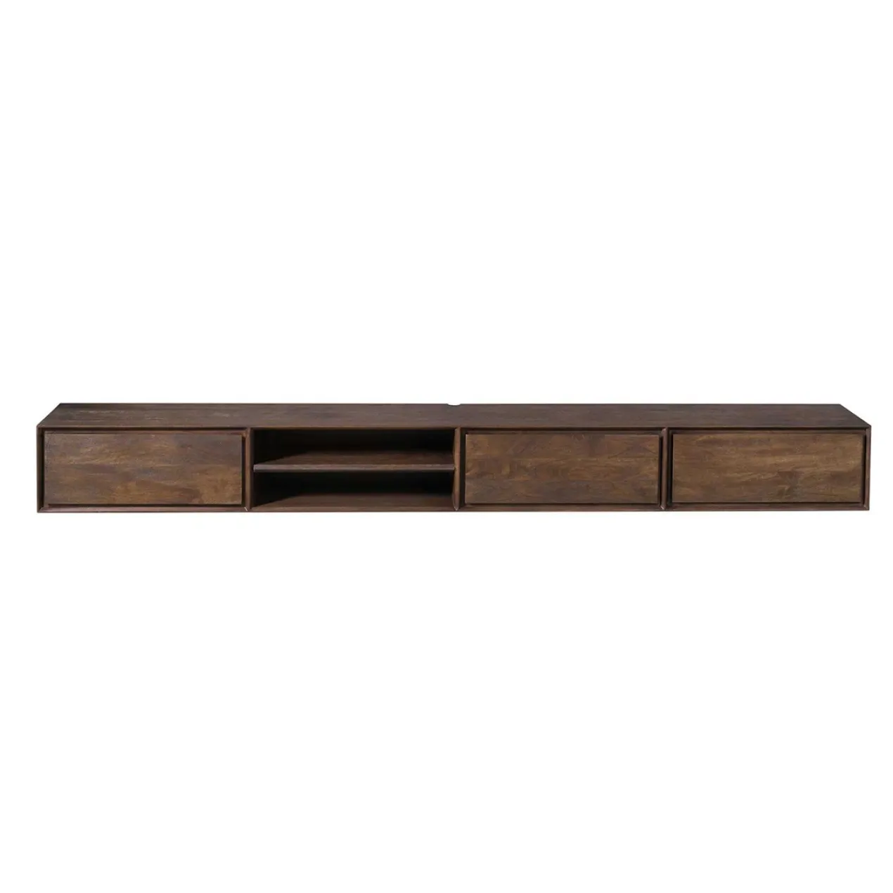Zwevend Tv-meubel Ambi bruin 240 cm