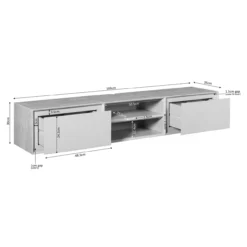 Zwevend Tv-meubel Ambi naturel 160 cm