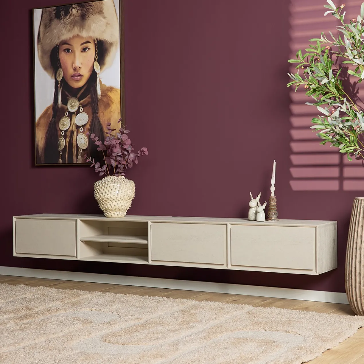Zwevend Tv-meubel Ambi Witzand 280 cm